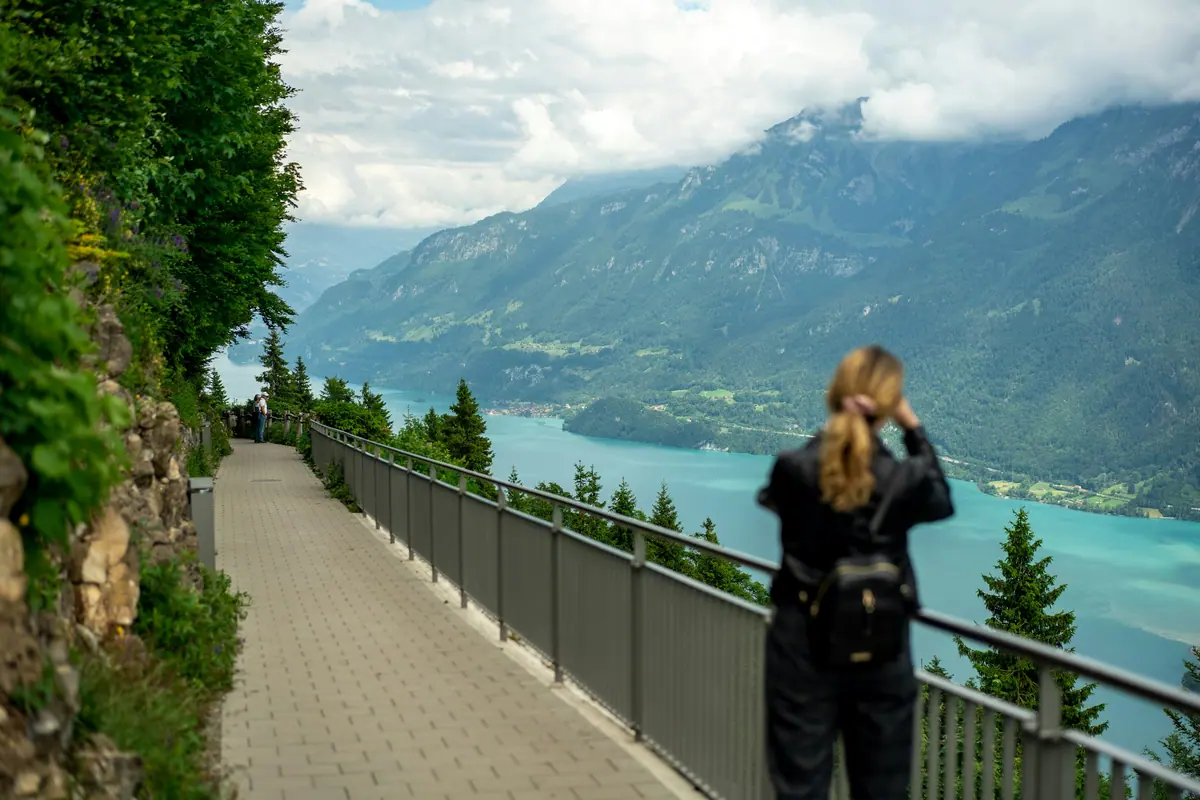 Aussichtsweg am Harder Kulm oberhalb von Interlaken